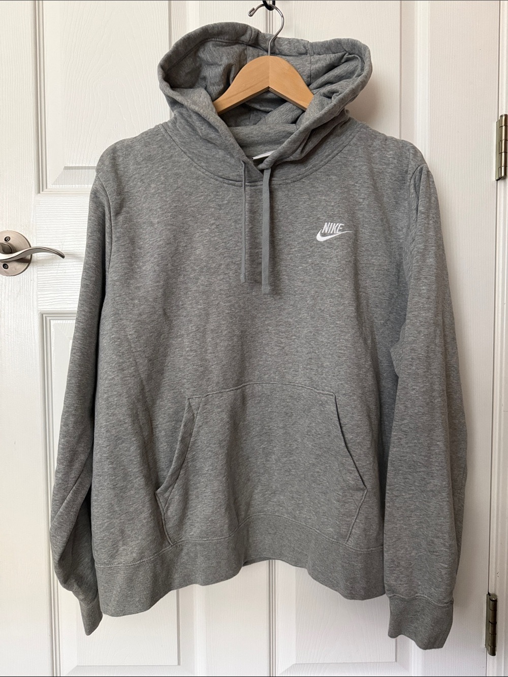 Nike Womens Gray Pullover Hoodie Hooded Fleece Sweatshirt Plus 1X